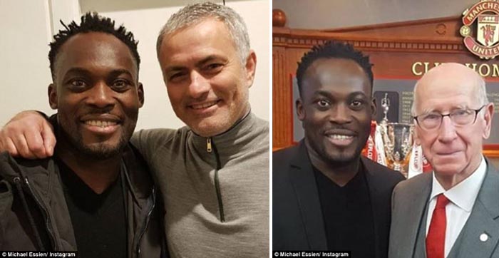 Gelandang Persib Michael Essien `Reuni` dengan Mourinho di Old Trafford